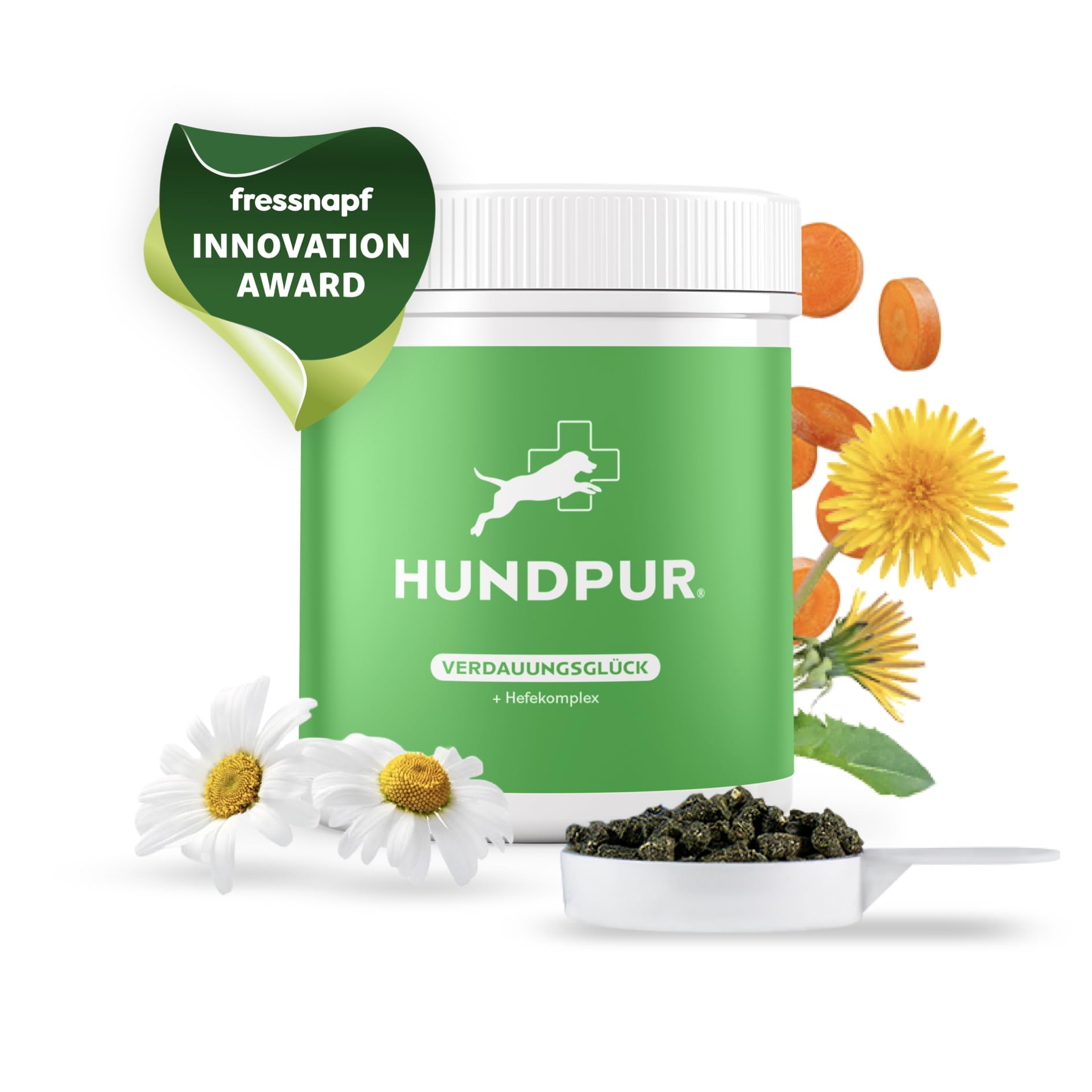 Verdauungsglück 300g - Zusatzfutter - Pellets für Hunde - Präbiotika & Probiotika Pellets - Stabilisierung der Physiologischen Verdauung