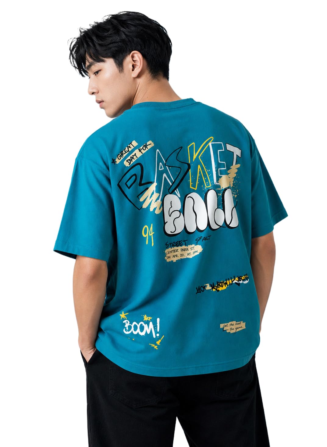 Men Oversized Cotton Puff Printed Tshirt-image-45