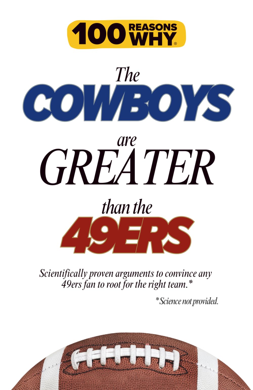 100 Reasons Why the Cowboys Are Greater Than the 49ers: Scientifically proven arguments to convince any 49ers fan to root for the right team. Science not provided.