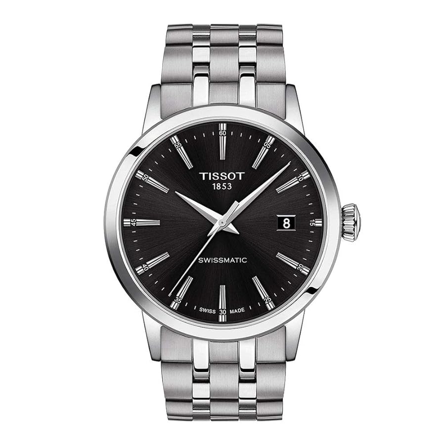 359 TISSOT ティソ　T055410A デイト　ラウンド　腕時計　美品 ティソ T055410A SS QZ 黒文字盤 Aランクの買取参考価格