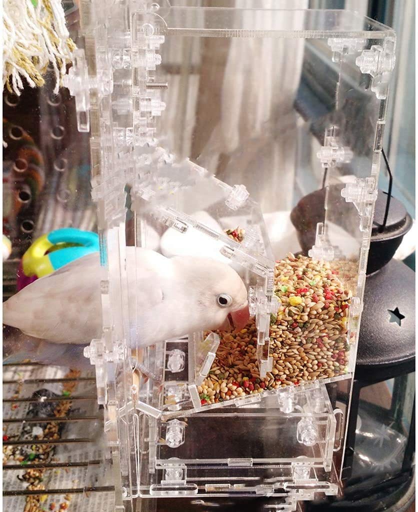 Gabbia per uccelli da viaggio, gabbia per pappagalli, regalo per gli amanti degli uccelli, gabbie per pappagalli per uccelli di grandi dimensioni, gabbia per uccelli in acrilico per uso domestico, tr