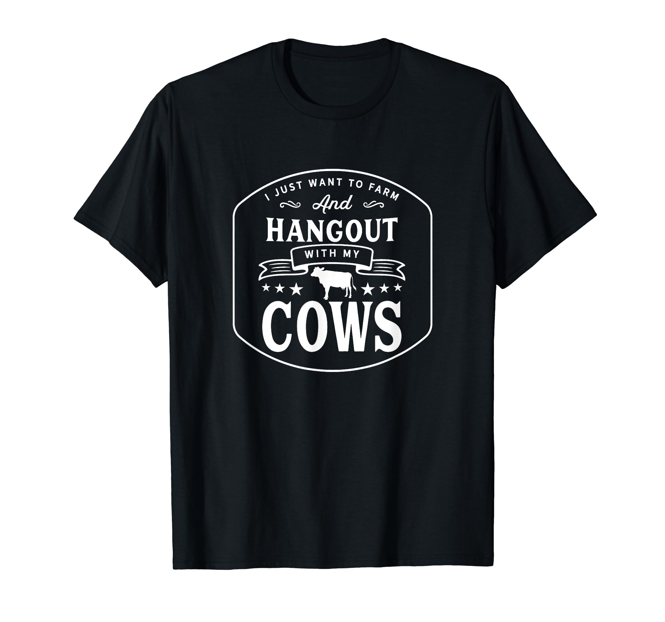 Cowbell Moo Farm FarmersHang out with my Cows Farming Farmer Cow Herd T-ShirtOEKO-TEX STANDARD 100