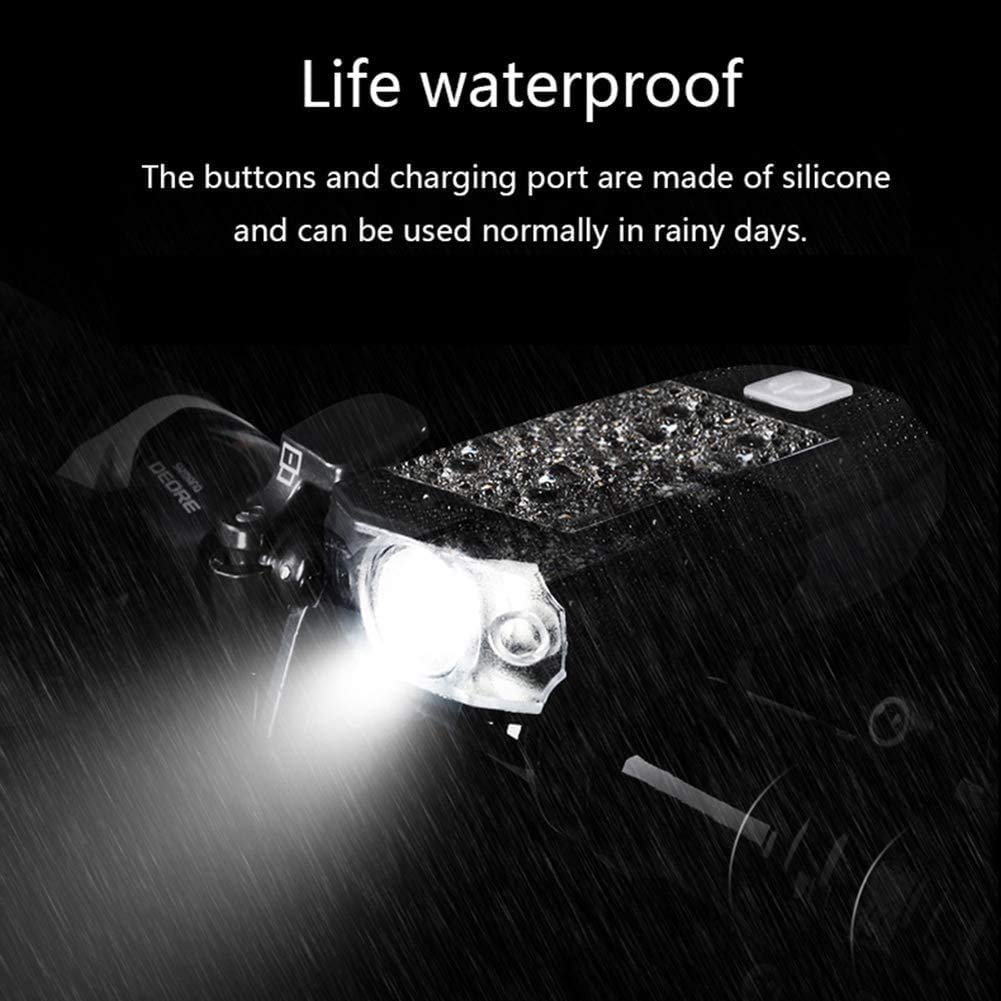 Conjunto de luz de Bicicleta Recargable USB Ultra Brillante, Faro Delantero de la Bicicleta Potente, 3 Modos de luz, fácil de Instalar para Hombres Mujeres niños Carretera montaña Ciclismo