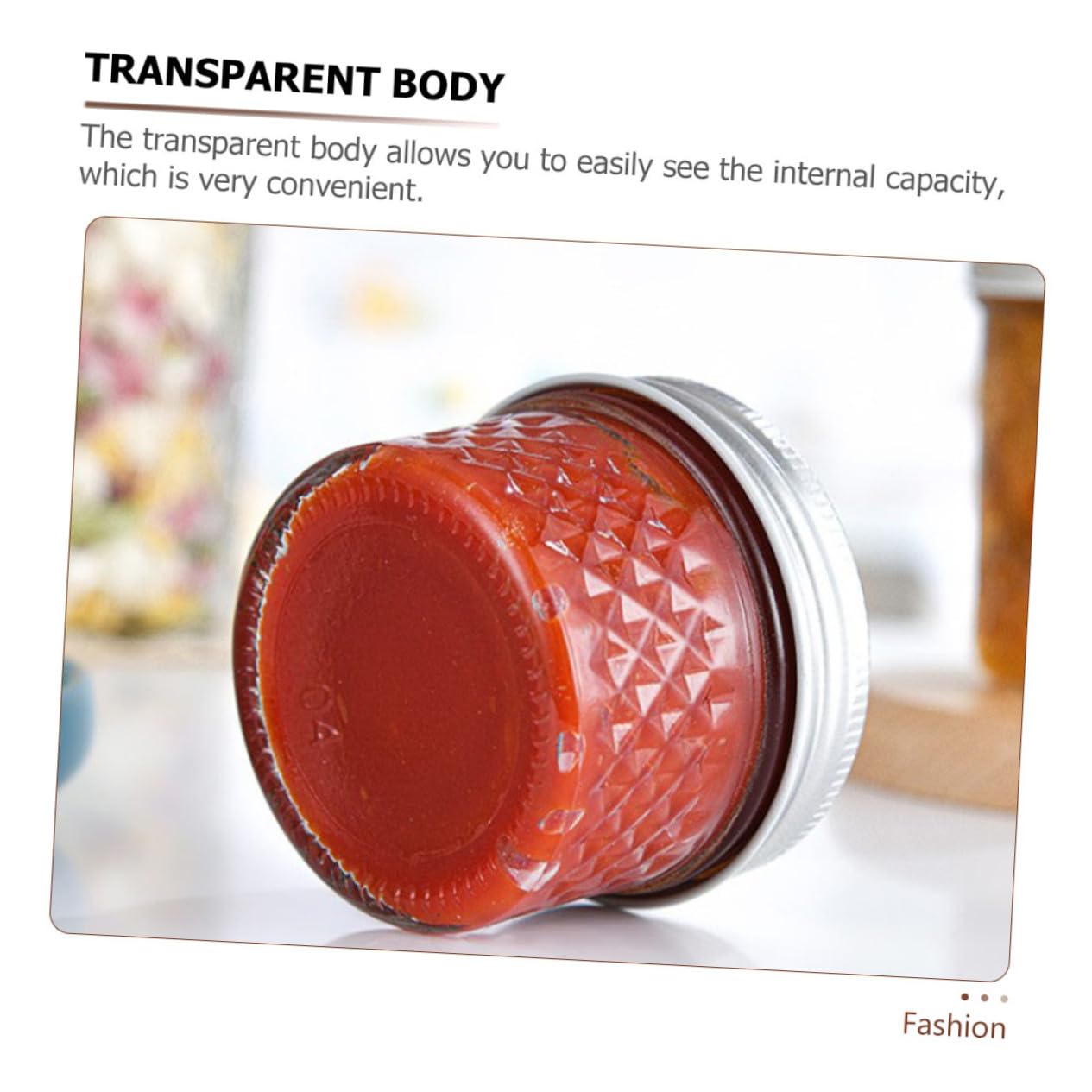 NUOBESTY 8stücke Honiggläser Klein Transparent Einmachgläser Kaviargläser zum Verschließen Marmeladengläser Aufbewahrungsbehälter für Honig Marmelade Kaviar