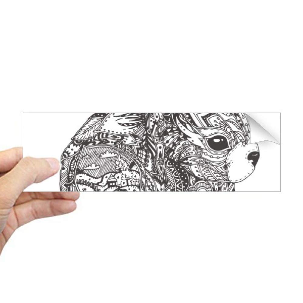 Sticker rectangulaire pour fenêtre motif lapins autocollant vitre repositionnable