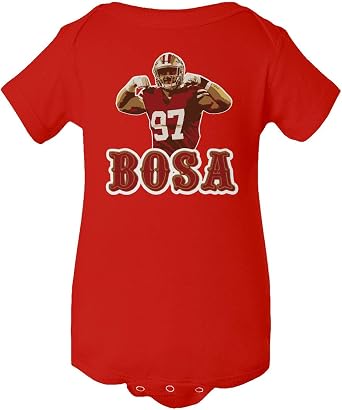 San Francisco Fans Nick Bosa Bosa PIC Little Infant Baby Short Sleeve Bodysuit