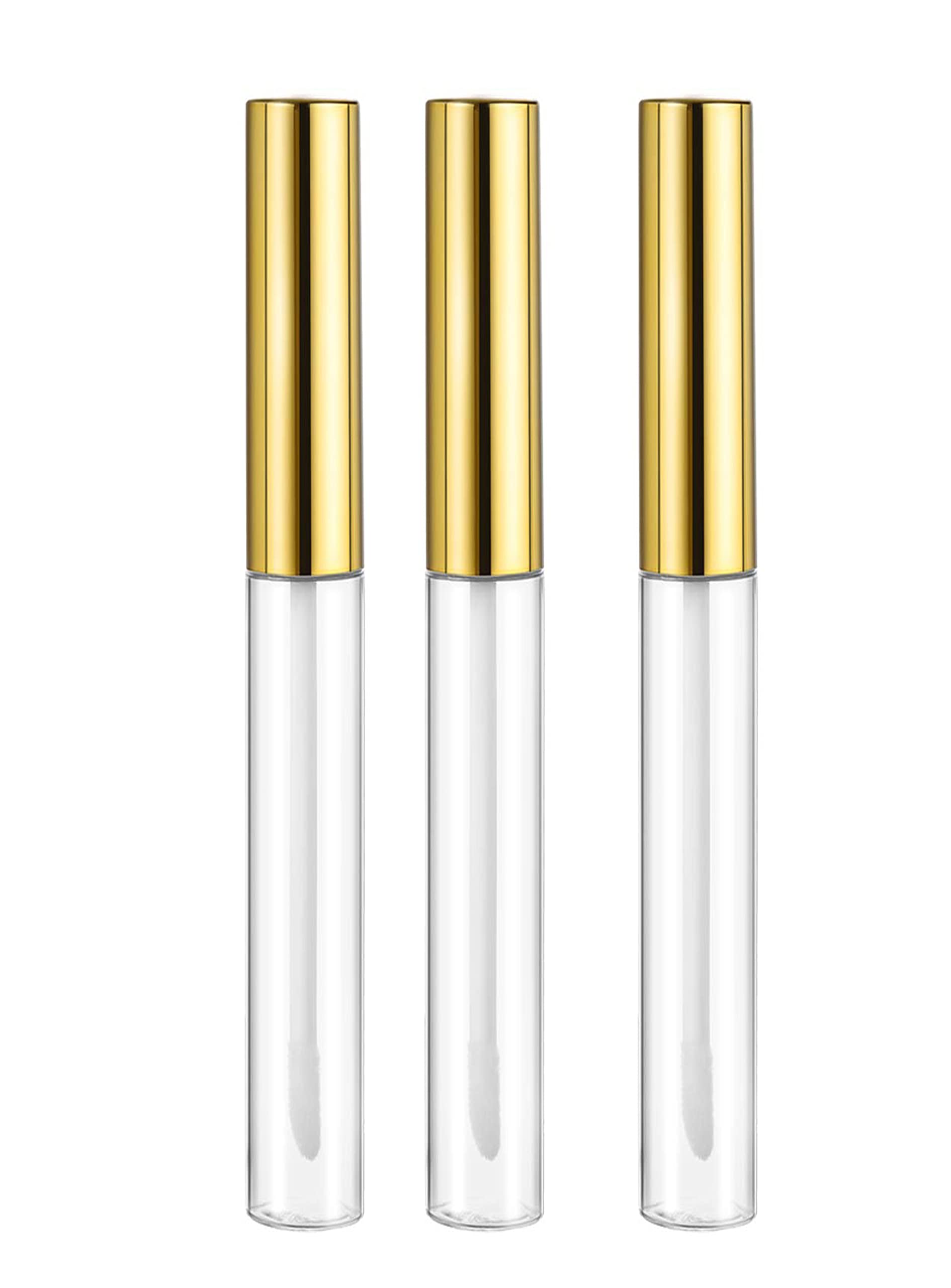 hunky dory 3pcs 5ml Premium Qaulity Plastic Unbreakable Travel Empty Lip Gloss,Lip Care,Costemic, Oil Bottles Transparent Empty Clear Lip Containers Tubes,Refillable Bottle With Plug-picture-45