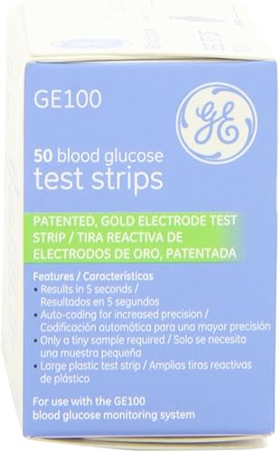 Miniatura 2 de Tiras de prueba de glucosa en sangre GE100 - 4cajas de 50 tiras  200tiras totales