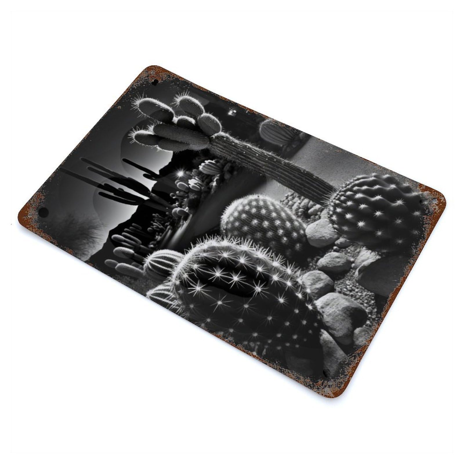 Somewhere in The Desert Decorative Tin Sign 11.8"x7.9", for Bistro, Counter And Cafe Decor, Retro Wall Decor