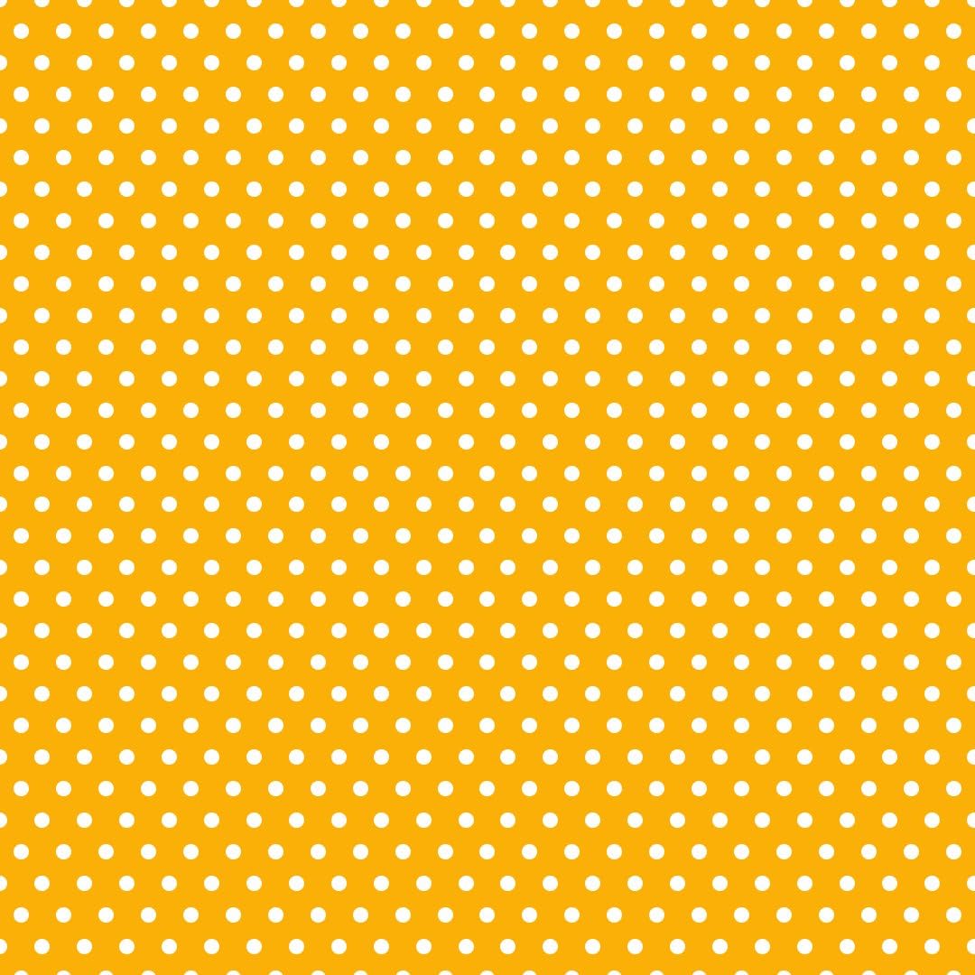 Rose and Hubble Polka Dot Fabric - 45 Inch Wide 100% Cotton Poplin for Dressmaking, Quilting, and Crafting - Soft, Cotton Fabric for Sewing, Apparel, Home Décor, Bag Making (Yellow, 0.5 Metre) — image 1