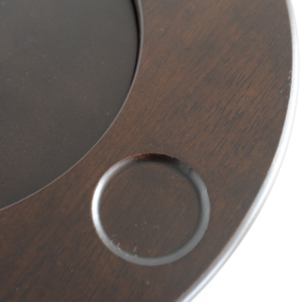 Alessi - SG61 B - Mami Vassoio girevole per fonduta in legno.