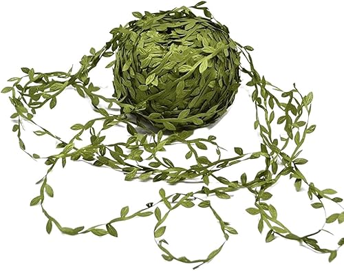 Cinta de hojas verdes, cuerda de hojas para guirnaldas, manualidades, envoltura de regalos, fiestas, bodas, decoración del hogar, 656 pies328