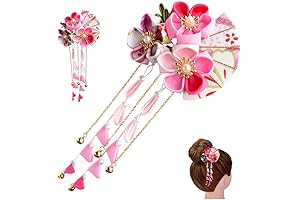 Cherry Blossom Hair Accessories for Japanese Kimono Hanfu