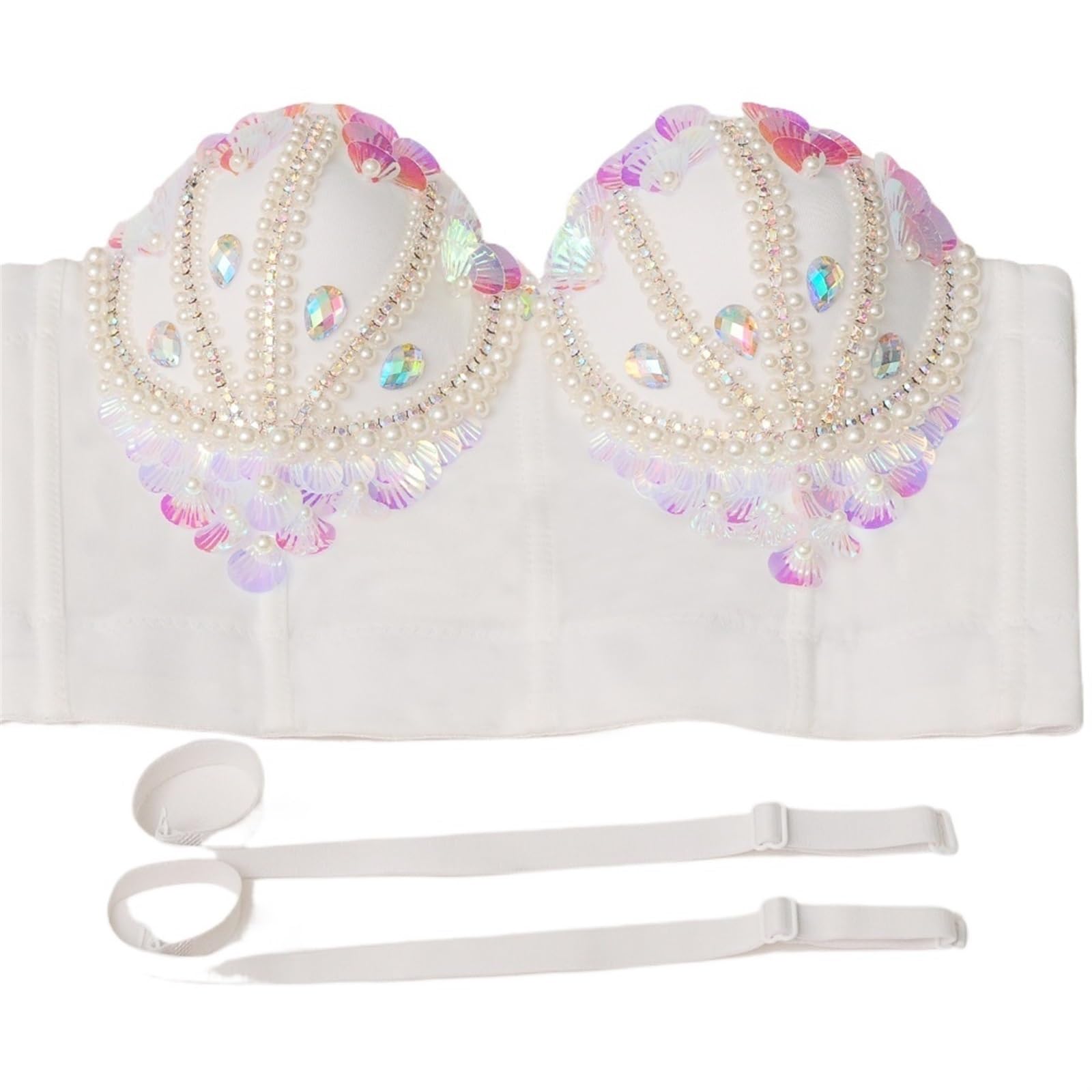 Bustino da donna con paillettes e strass