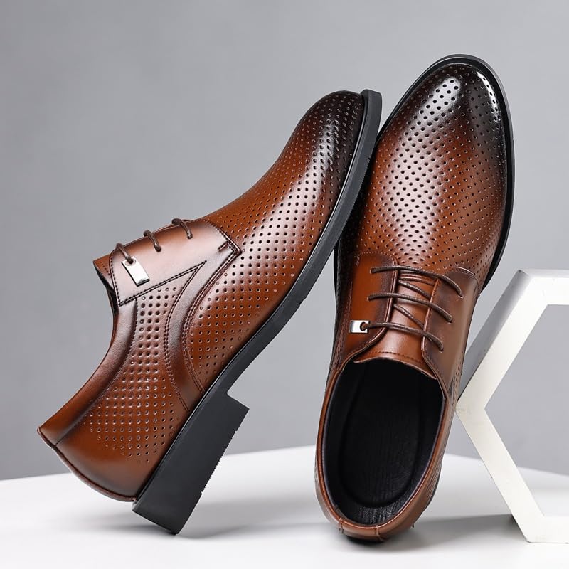 Mens Comfort Oxfords Shoes Lace Up Retro Dress Shoes Oxford Shoes for Office Wear2