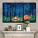Blulu Forest Scene Camping Backdrop Photography Background Supplies Camping Classroom Photo Shoot Decoration for Theme Vbs Birthday Party(6.1 x 3.6 ft)