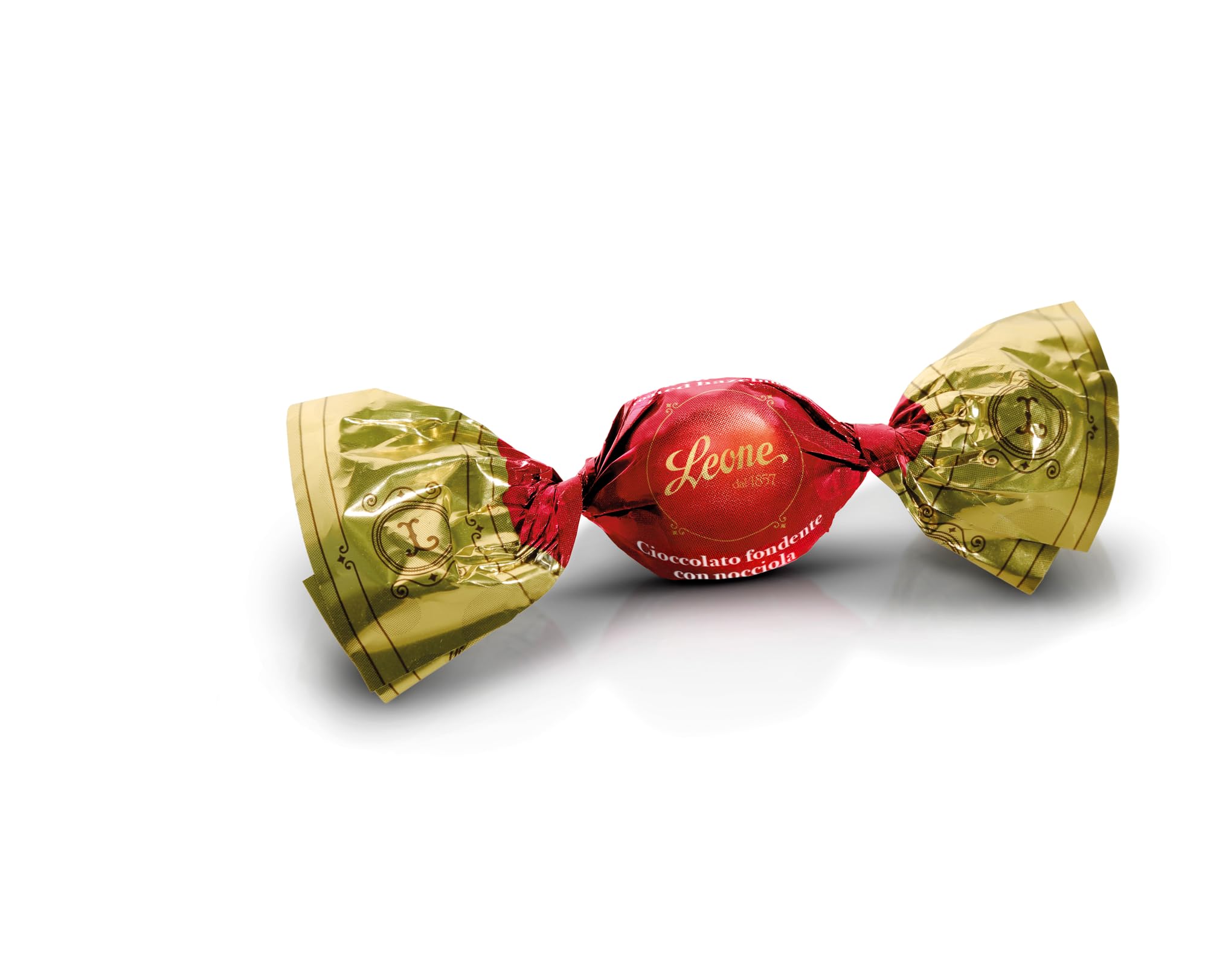 Leone dal 1857 - Nocciola Intera Ricoperta di Cioccolato Fondente - Senza Glutine - Sacchetto Ricarica - 500 gr