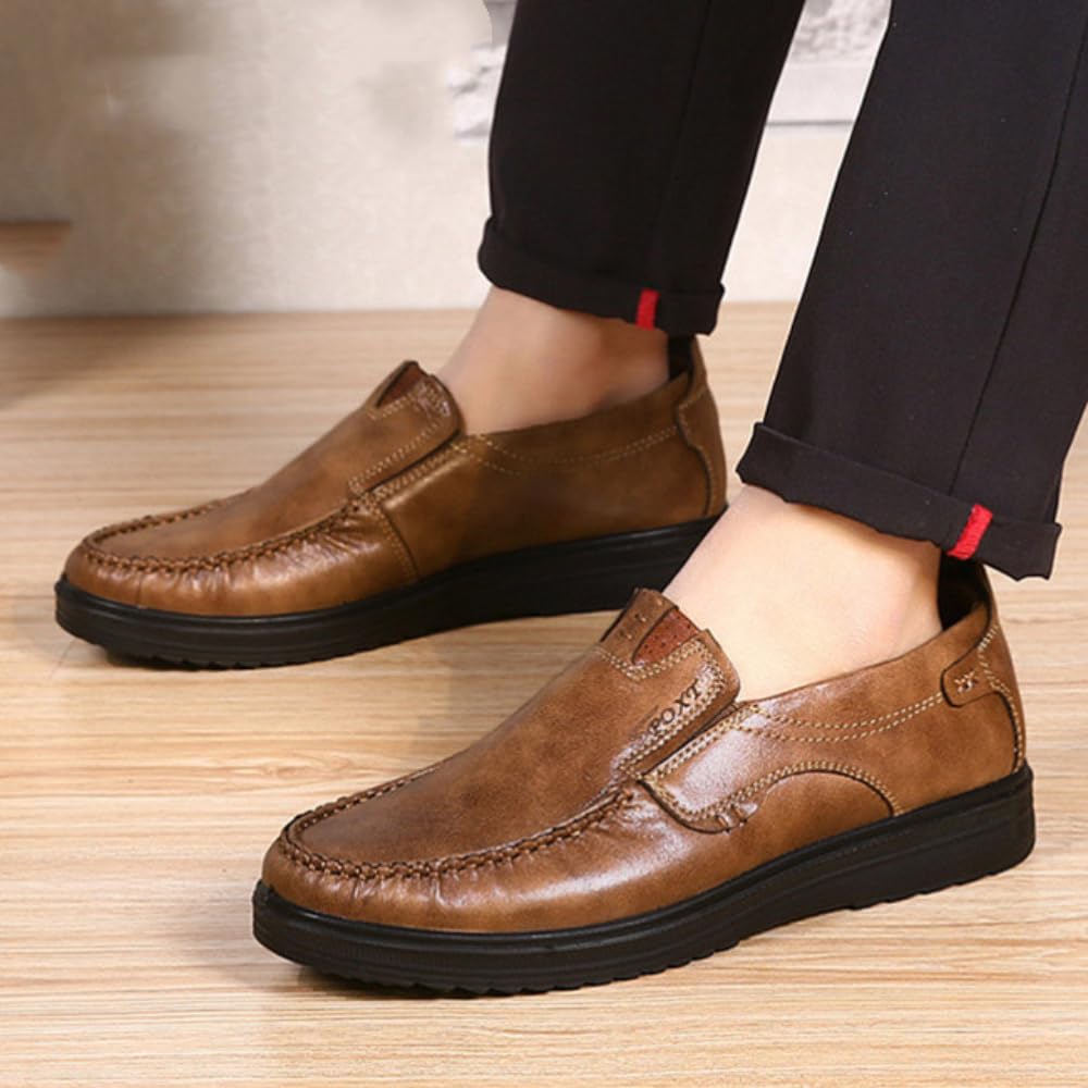 Mocasines ligeros de piel auténtica para hombre, informales, de negocios, mocasines para hombre, mocasines de conducción para hombre