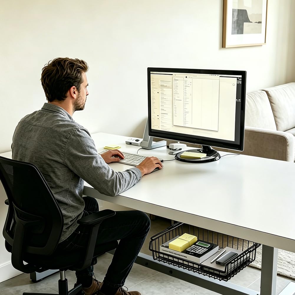 Schublade Unter Schreibtisch, Metallgeflecht Versteckte Schublade, Versteckte Schublade Unter, Regaleinhängekorb für Küche, Speisekammer, Büro, Schreibtisch