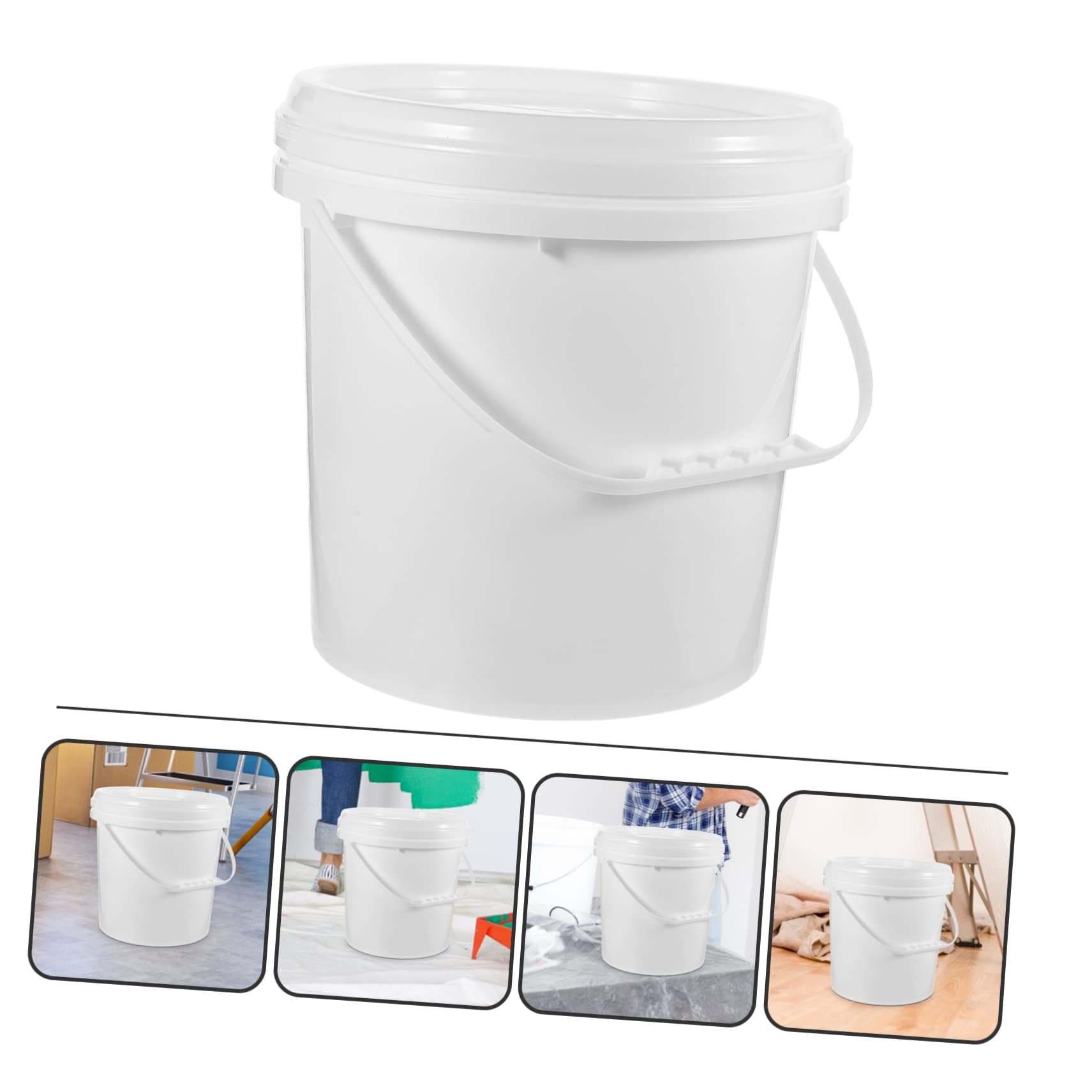 Cubo De Pintura Tapa Cubo De Almacenamiento De Pintura Vacío para Uso Interiores y Exteriores Contenedor De Pigmentos