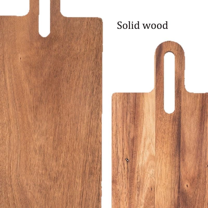 Wooden Cutting Board with Handle Square Shape Suitable for Kitchen Chopping