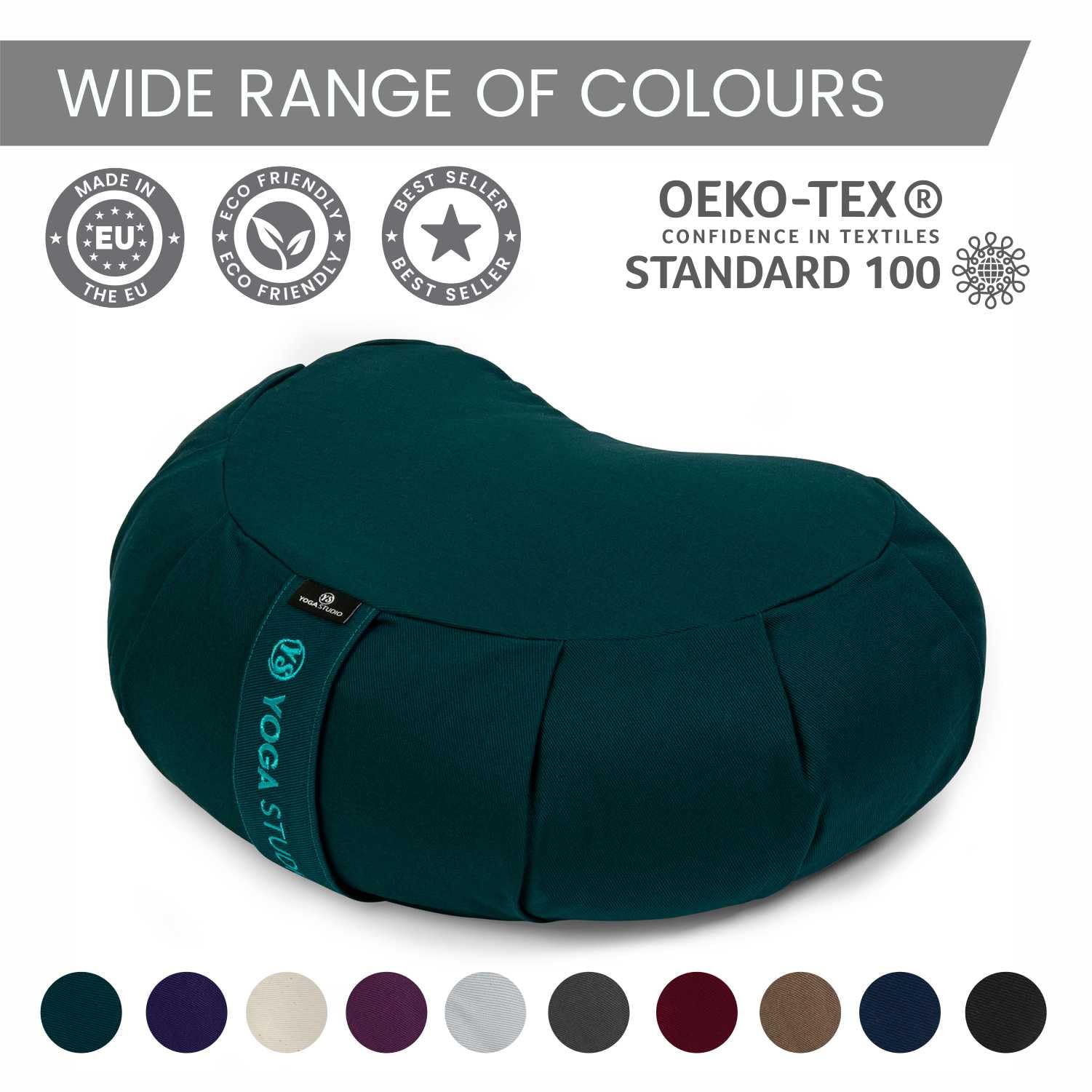 Cuscino Meditazione Yoga Studio Lotus Zafu - Riempito Con Gusci Di Grano Saraceno - Foto 11