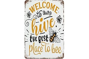Welcome to Our Hive Vintage Retro Wall Decor Metal Sign