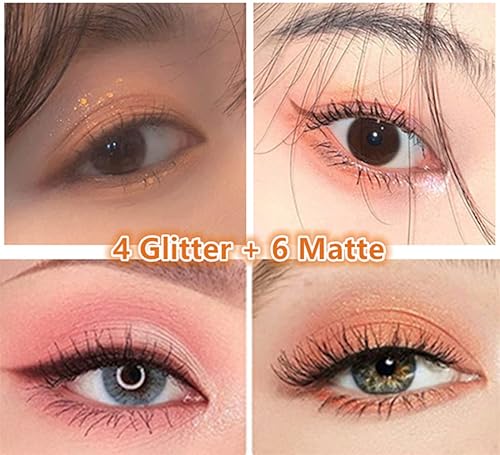 Miniatura 5 de Go Ho Paleta de sombra de ojos de 15 colores, maquillaje de sombra de ojos verde claro a oscuro, paleta de maquillaje de ojos mate y purpurina,