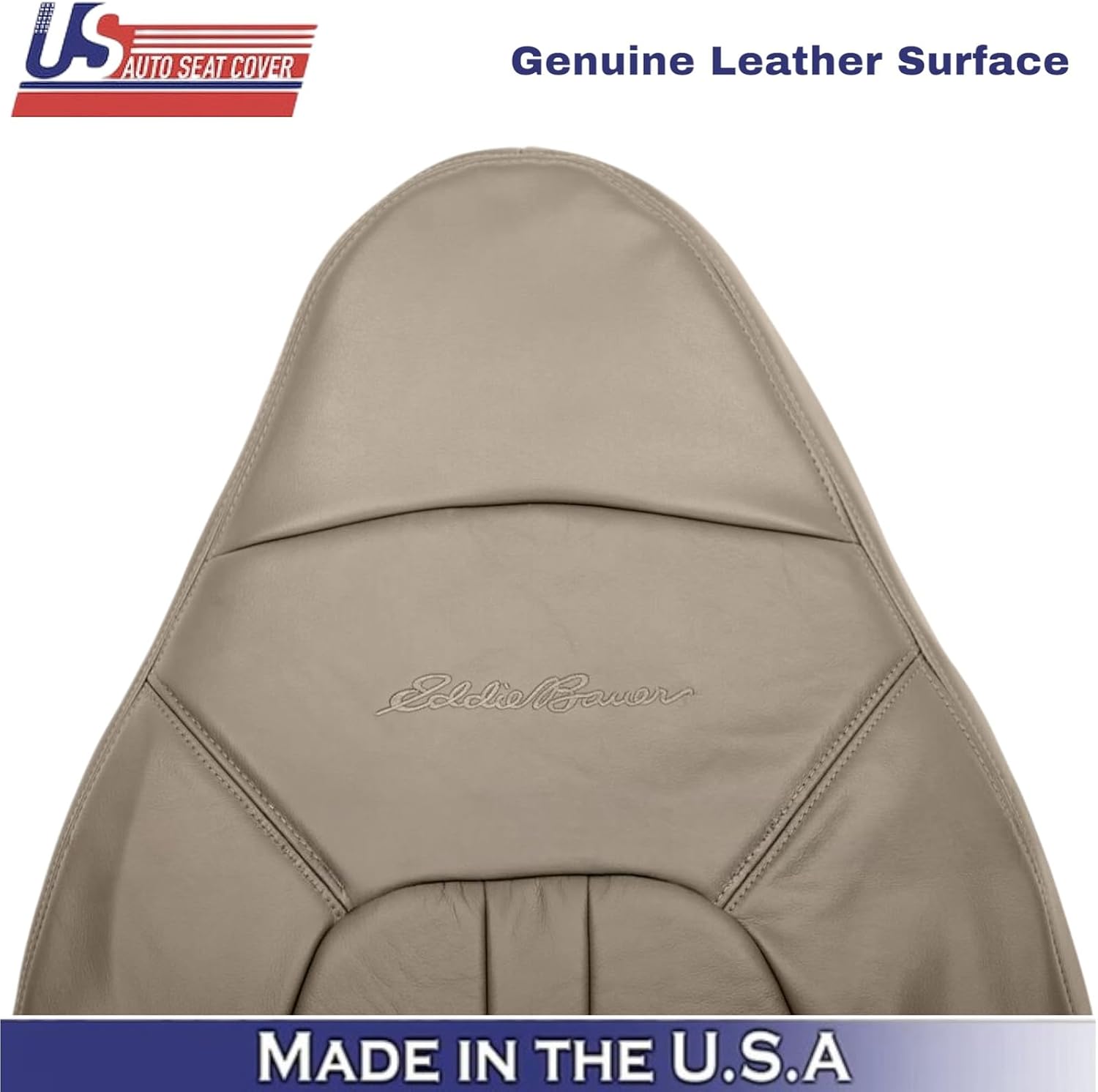 2000-2002 fits Ford Expedition Eddie Bauer Leather Front Top Covers Med Parchment