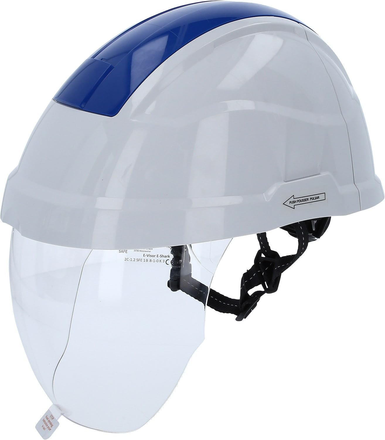 KS TOOLS Casque de Travail avec Protection faciale, Bleu 117.0135
