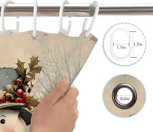 Miniatura 4 de MEHOFOND Cortina de ducha de cuento de hadas del bosque, 72 x 72 pulgadas, cortina de ducha impermeable con 12 ganchos y hongos del bosque, plantas