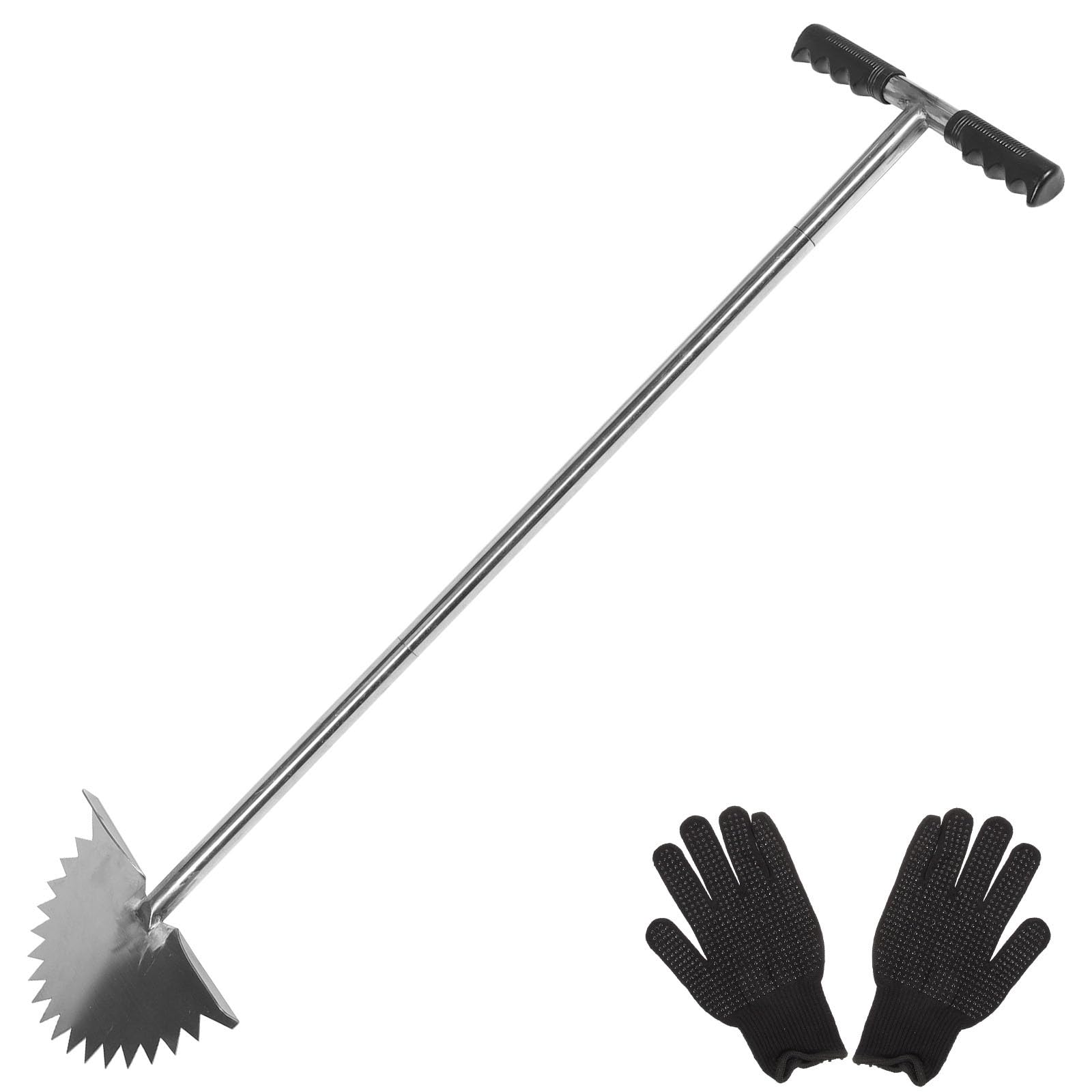 Outil de bordure de jardin demi-lune long manche aménagement paysager acier