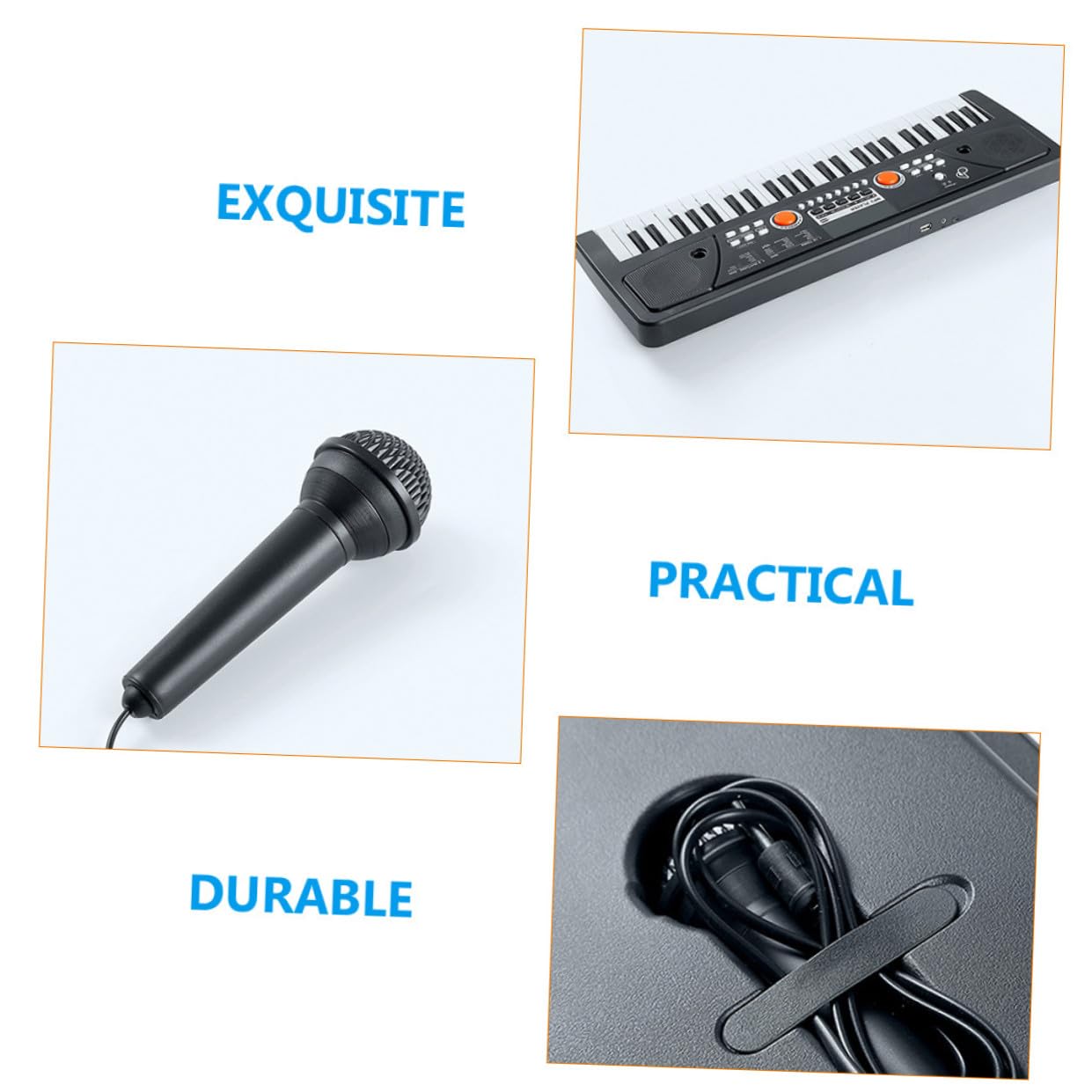 Didiseaon Pianola Elettronica per Bambini con 49 Tasti, Microfono Incluso, Tastiera Musicale Multifunzione in Plastica, Gioco Educativo per Compleanno e Natale