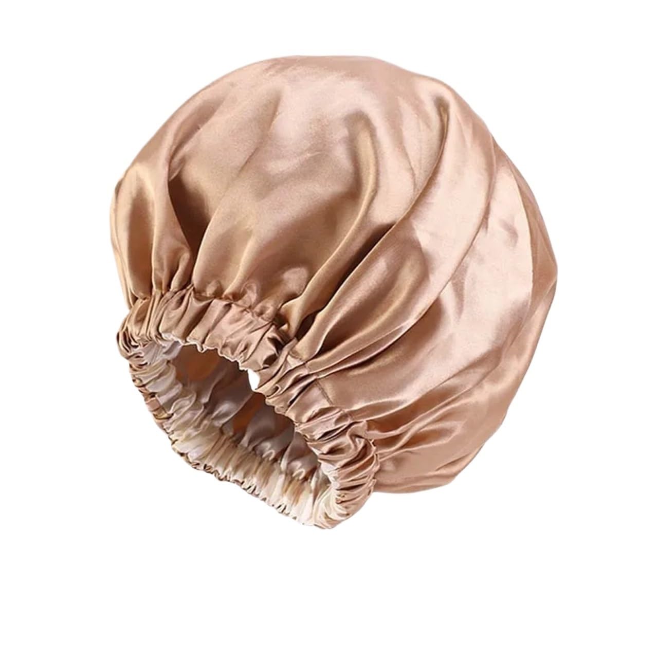 Gorro de satén de Color sólido, Gorro de Dormir Reversible for Mujer, Suave Cuidado del Cabello, Funda for la Cabeza, Gorro for Dormir de Noche(Khaki)