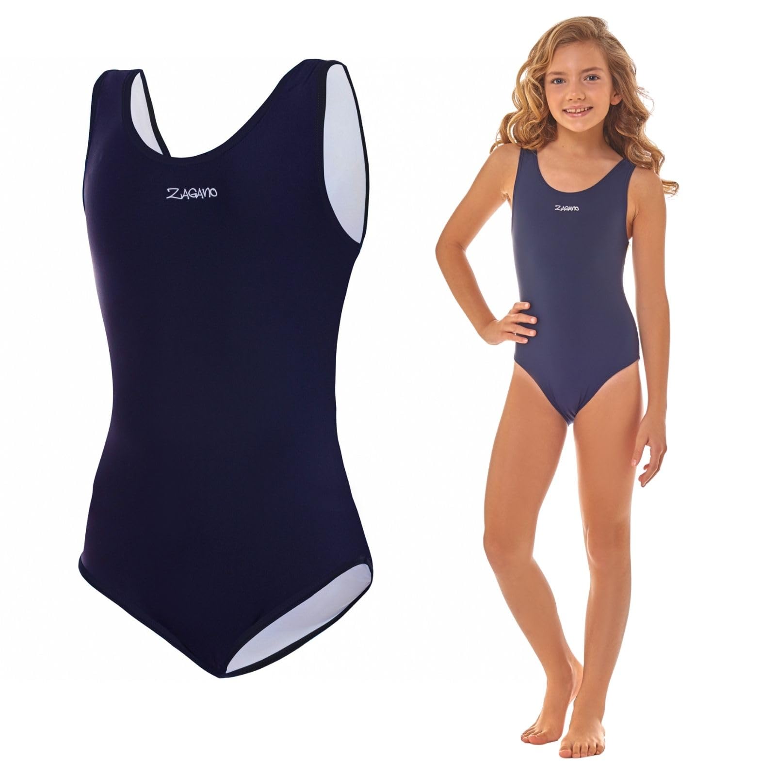 Zagano Badeanzug Mädchen - Badeanzüge für Mädchen -swimsuite for Girls - Bademode für Mädchen, Badeanzug Kinder UV-beständig - Hergestellt aus bequemem Material Schwimmanzug Kinder