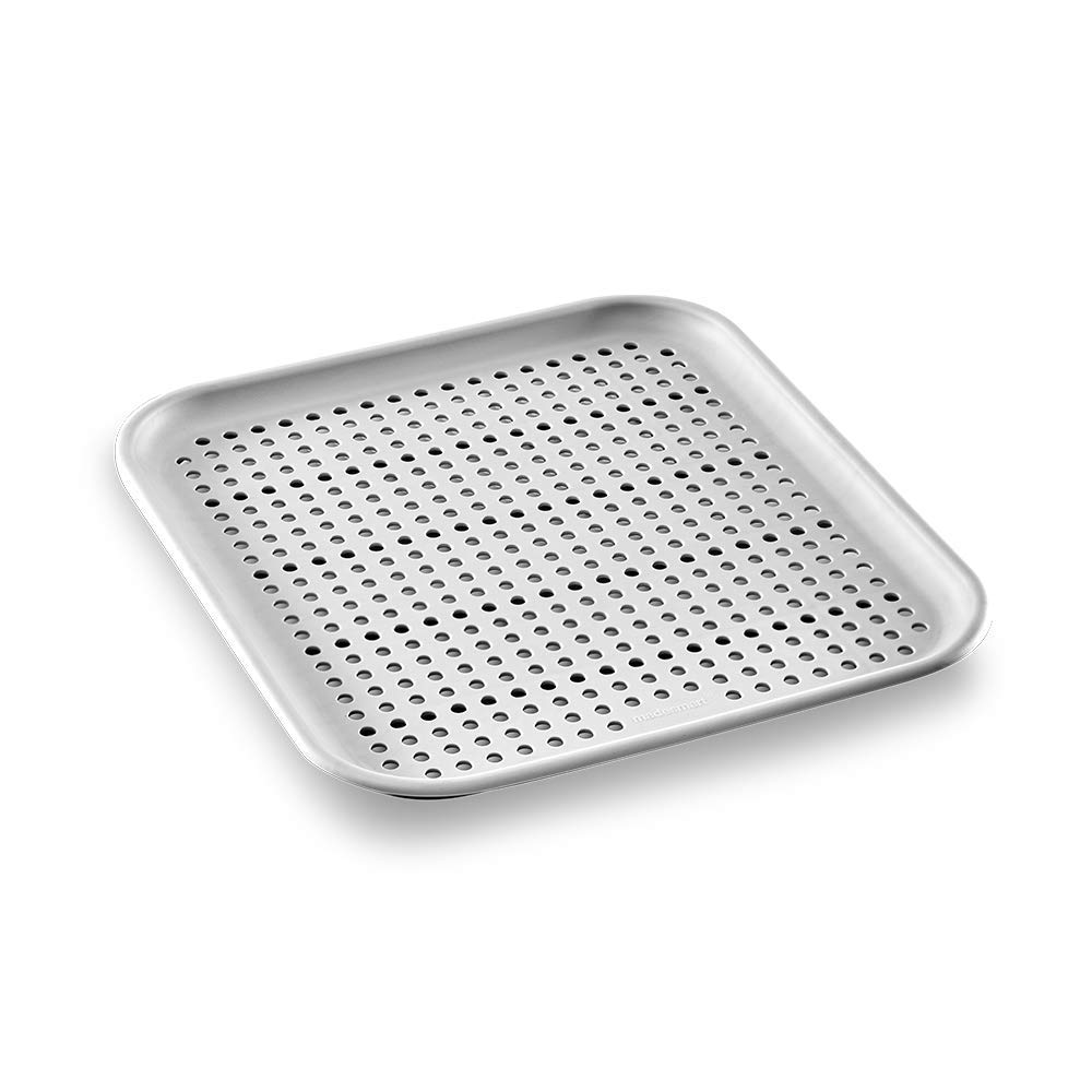 madesmartElevated Sink Mat-SINKWARE Collection Ventilation Holes for Airflow, Soft Material, Non-Slip Material, Large, Grey
