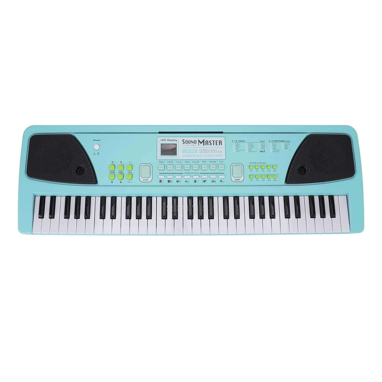 Tastiera per Pianoforte Portatile a 61 Tasti con Microfono Tastiera Elettronica Ricaricabile Tramite USB per Bambini Che Imparano la Musica