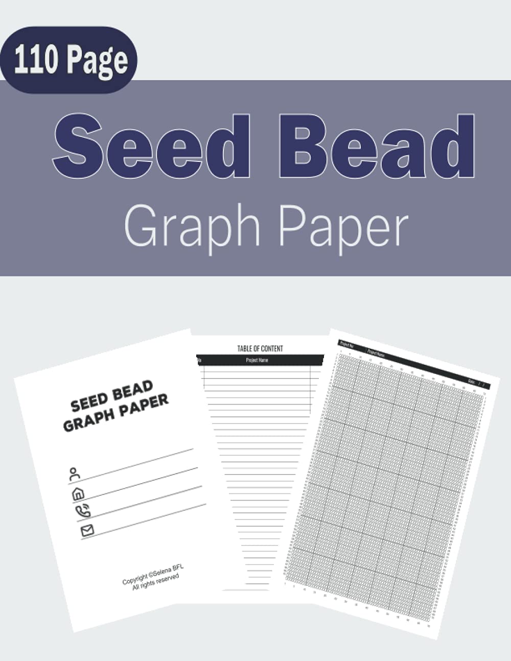 Seed Bead Graph Paper: Brick stitch beading books For Bracelet, Jewelry, Earring Beadwork Design Creation and to keep record of your own loom weaving patterns ( Large Size 100 Sheets )
