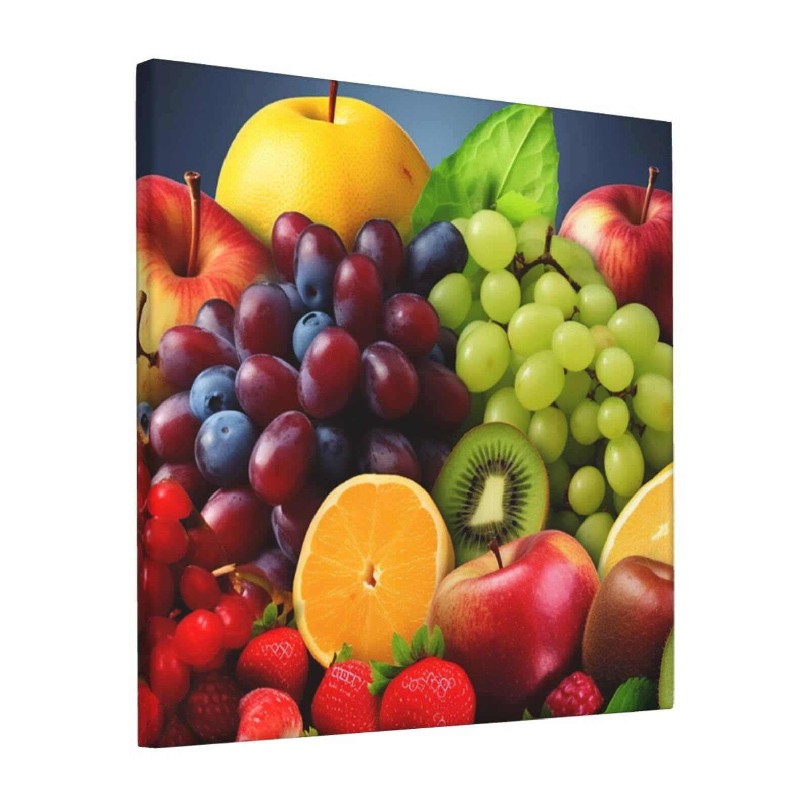 KLOPH Fruits Canvas Wall Art for Living Room 12"x12" Modern Artwork Painting for Bathroom Hanging Canvas Prints Aesthetic Wallart for Bedroom Kitchen Office Wall Decor