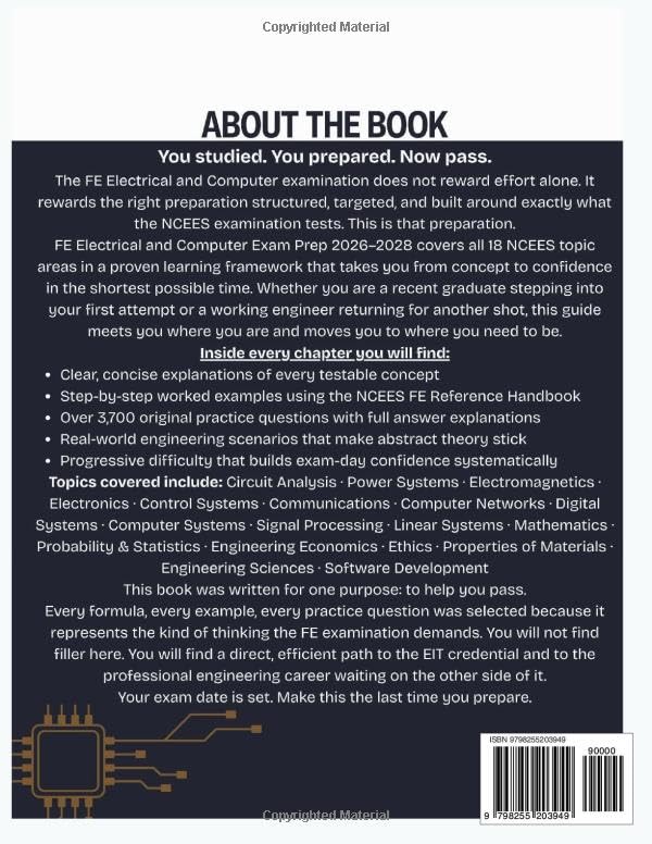FE ELECTRICAL AND COMPUTER EXAM PREP 2026-2028: Complete Study Guide to Master All NCEES Review Topics with Practice Tests and Detailed Solutions for EIT Certification image 3