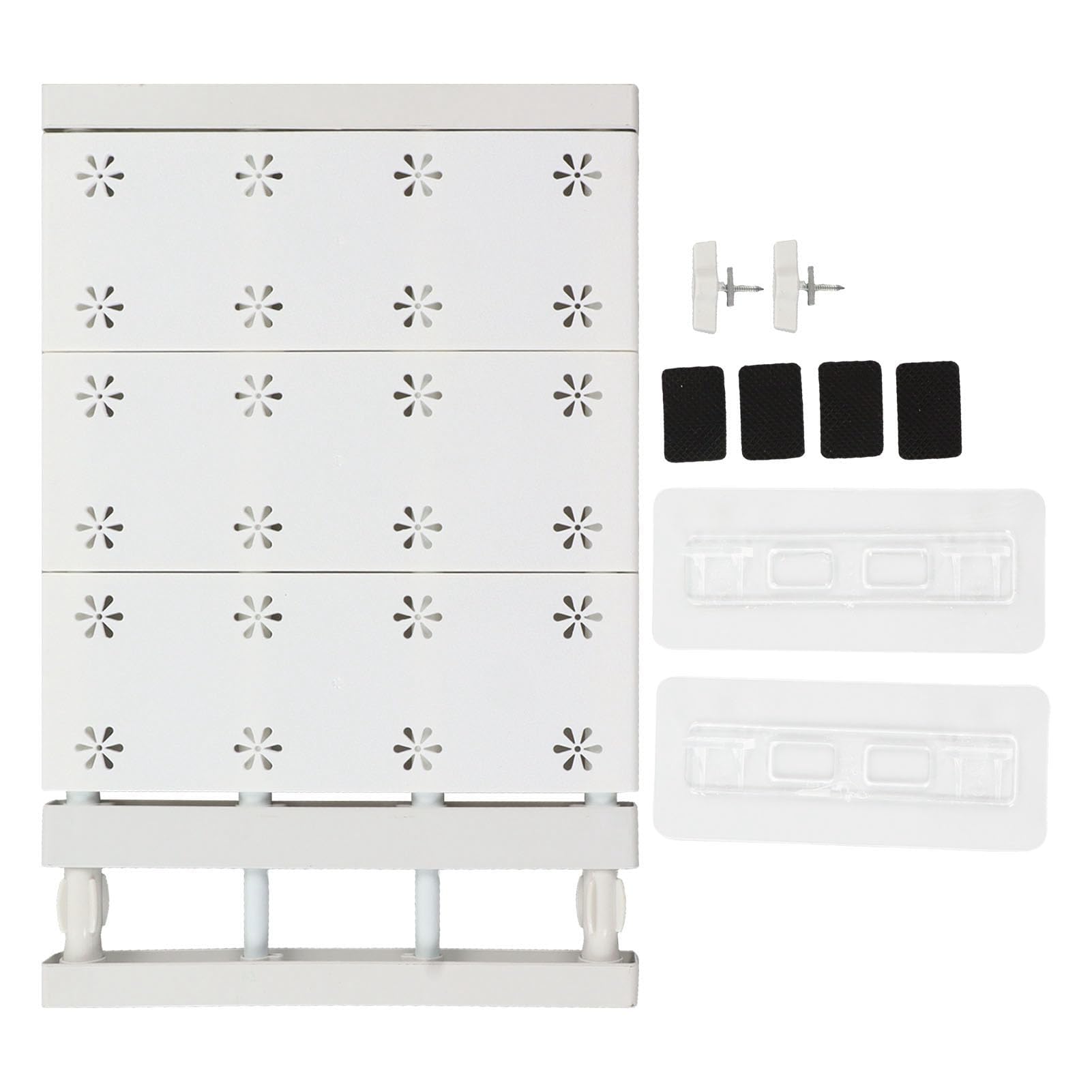 HERCHR scaffale in tensione con aste estensibili per armadio, Estensibile Telescopici Scaffal per Camera da Letto Bagno Cucina, Multifunzionale (38-60cm)