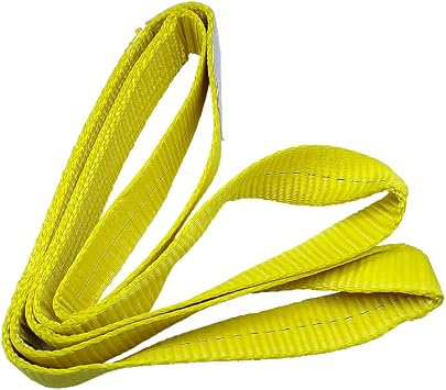 2" x 3 2-Ply Twist Eye Polyester Lifting Sling Straps Tree Saver Recovery Strap Web Sling Winch Strap USA Brand
