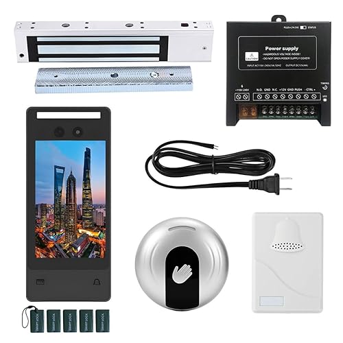 Face Recognition Access Control System with 600lb Magnetic Lock, 5-Inch