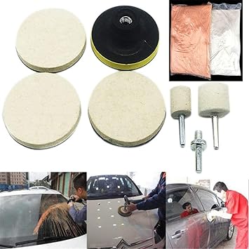 DIY Crafts Glass Cerium Oxide Polishing Scratch Remove Car Windscreen Polishing Kit Practical Auto Car Windows Scratch Remover Glass 70% Recovery Polishing Kit (100 Grm, Cerium Oxide)