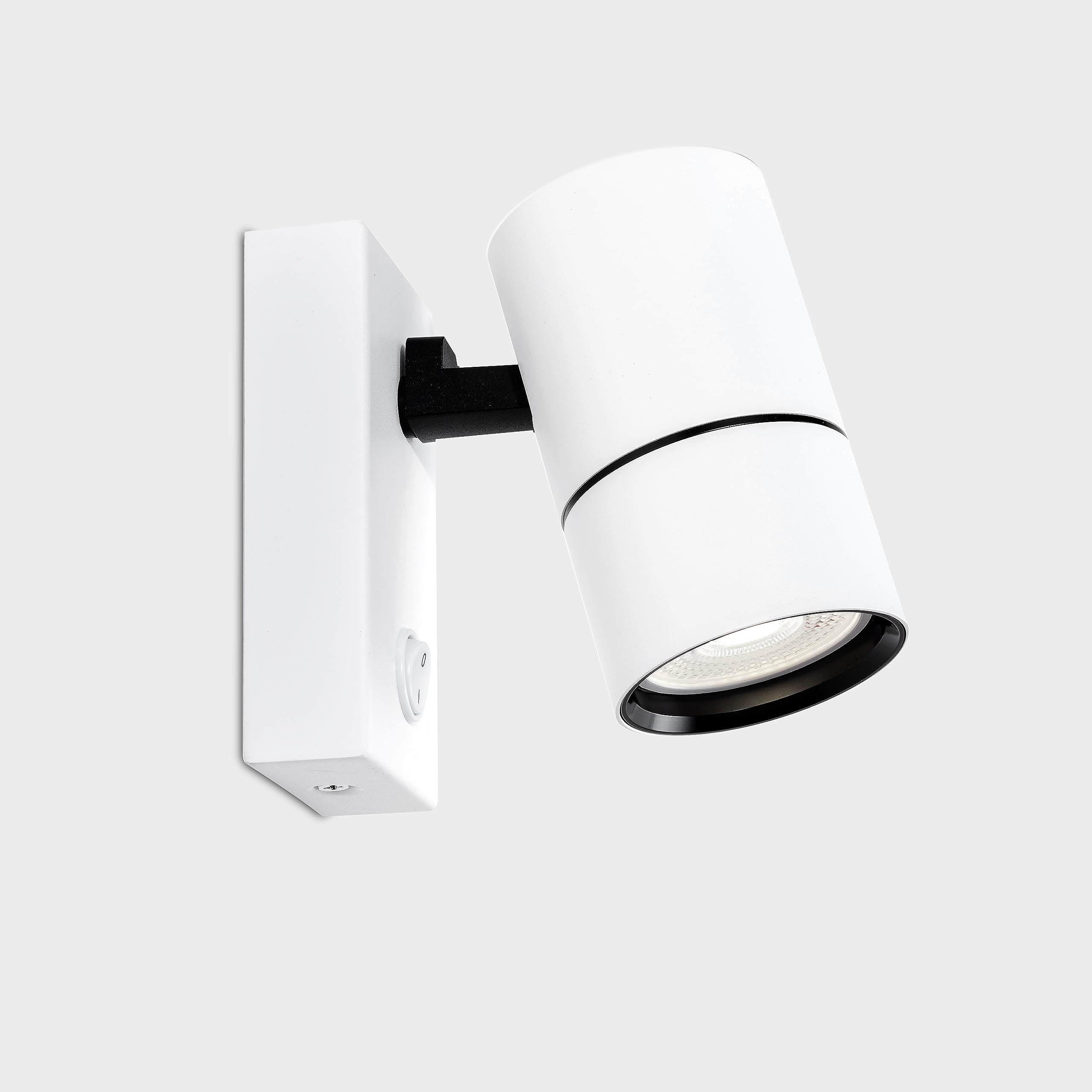 HARPER LIVING White Spot Lights Wall Lights, LED Wall Lamp Rotatable GU10 Ceiling Spotlights Fitting for Bedroom, Living Room, Hallway, Lounge, Bulb not Included