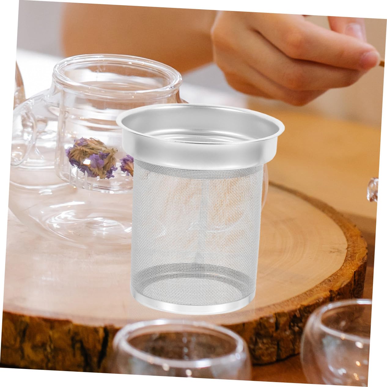 Ipetboom Edelstahl Tee Ei mit Feinem Sieb Teefilter für Losen Tee Silber Langlebig und Spülmaschinenfest für Teekanne und Tasse