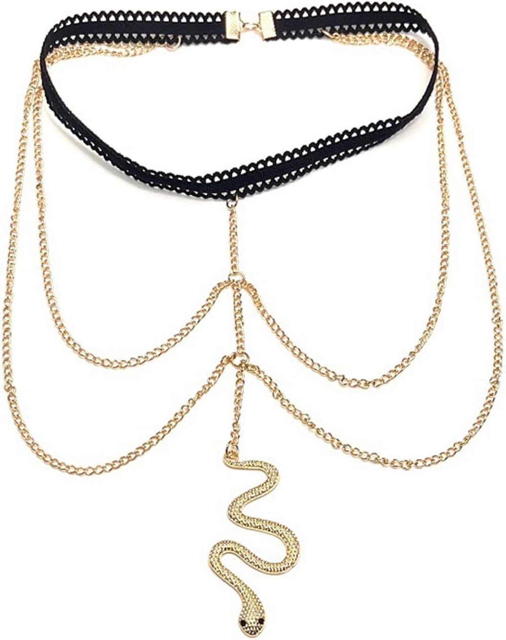 Snake Leg Chain Jewelry for Women, Rhinestone Thigh Chain Boho Body Chain, Snake Pendant Body Jewelry, Stretch Thigh Harness Garters for Girls, other