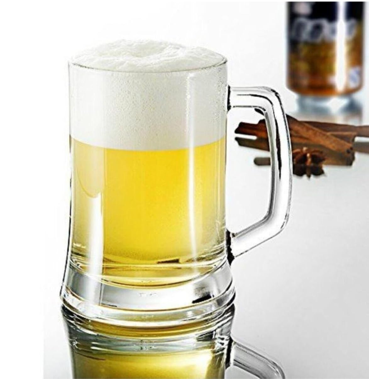 Pasabahce Glass Party Beer Mugs (Clear, 500 ml) - Set of 2 4