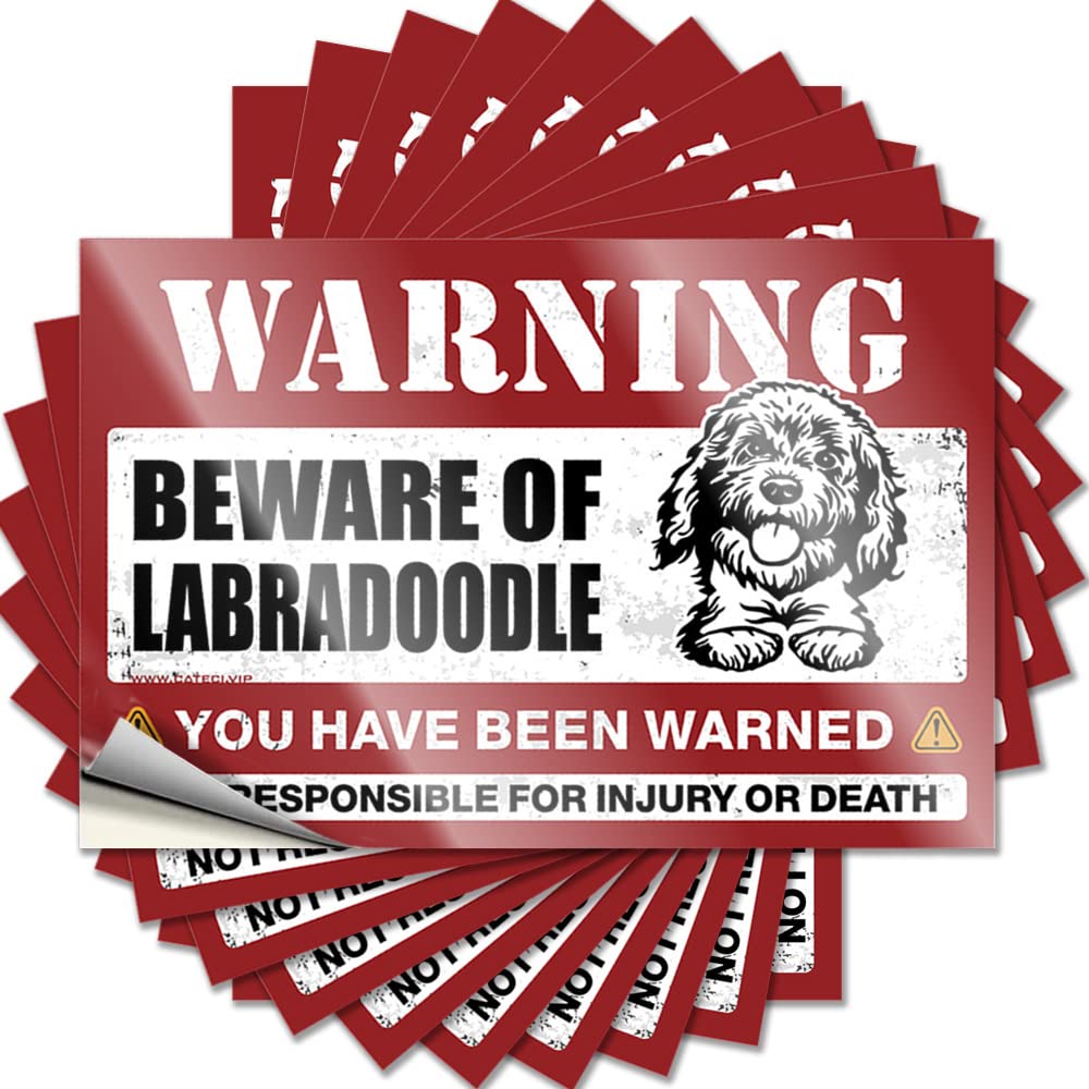 Bedroom Accessories Bumper Decals | Beware of Labradoodle Vintage for Billiard Decor(12X18CM)