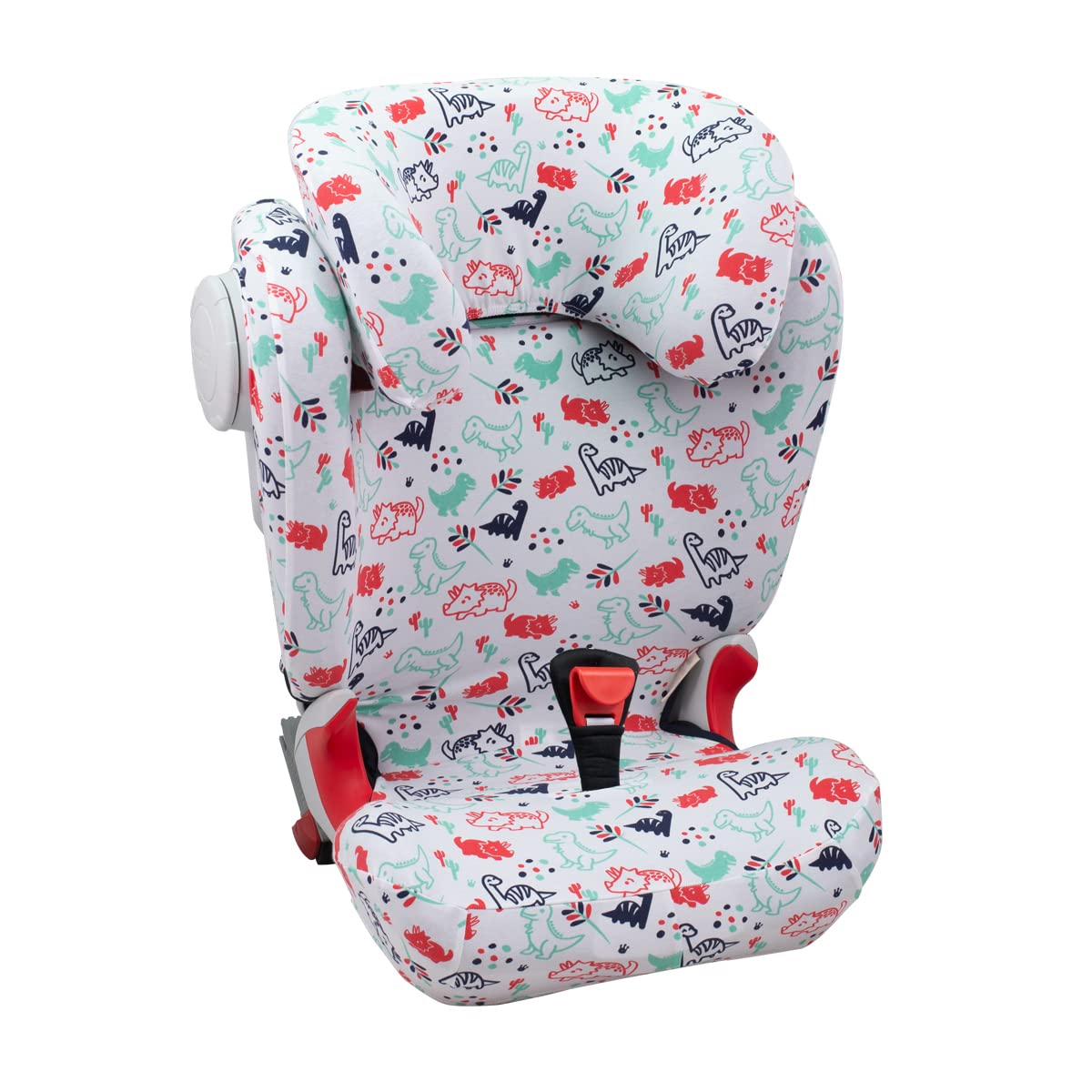 JYOKO KIDS Bezug kompatibel mit Römer KIDFIX II XP SICT, kidfix 2 S, Kidfix Z - Line (DINO PARTY, MIT AUGE)